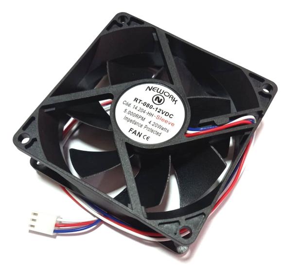 Imagem de Ventoinha Cooler 12v 5000rpm 80x80x25mm Bucha Nework RT-080 - 14204HH