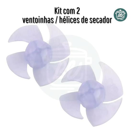 Imagem de Ventoinha hélice para secador Gama / Mondial / Philco Kit com 2 uni