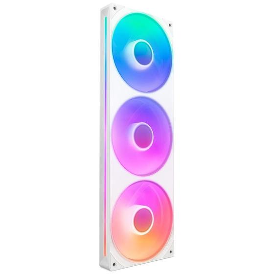 Imagem de Ventoinha NZXT Single-frame F Series, LED RGB Core, 360mm, 3x 120mm, Branco - RF-U36HF-W1