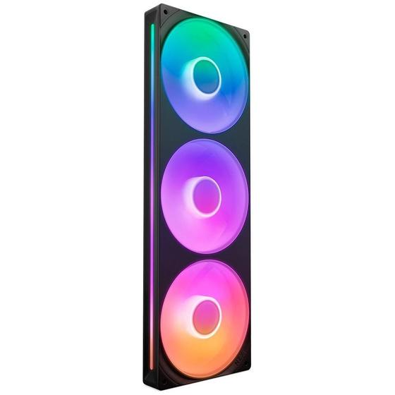 Imagem de Ventoinha NZXT Single-frame F Series, LED RGB Core, 360mm, 3x 120mm, Preto - RF-U36HF-B1