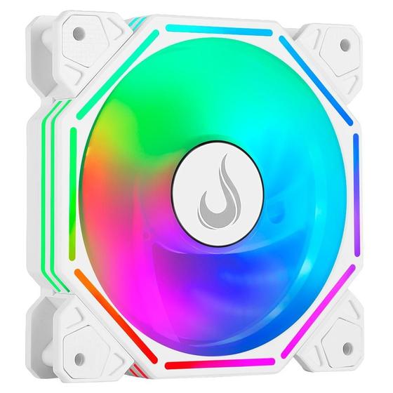 Imagem de Ventoinha Rise Mode Hex Turbine PWM, 120mm, Led ARGB, Branco - RM-H-ARGB-TOR-W