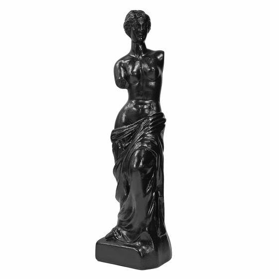 Imagem de Vênus De Milo Escultura Grega Estátua Afrodite Preto Brilho