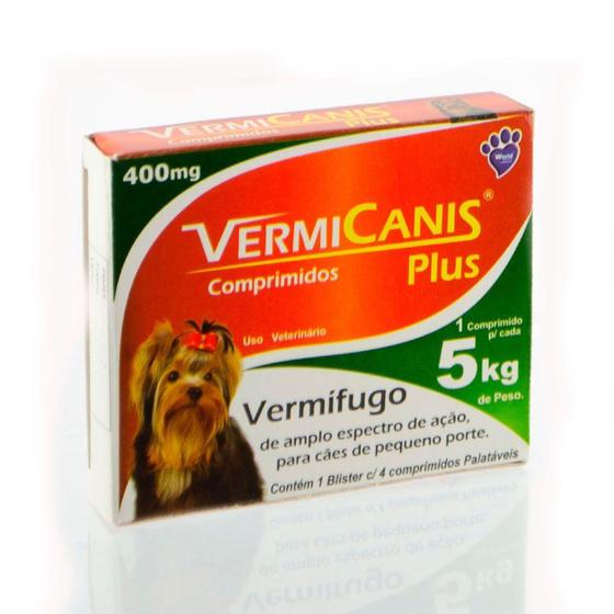 Imagem de Vermicanis 400mg 4 Comprimidos - World