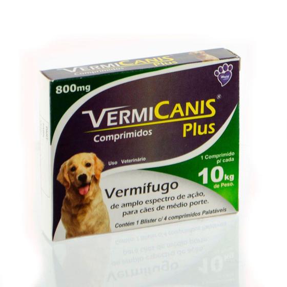 Imagem de Vermicanis 800mg 4 Comprimidos - World