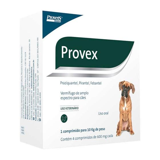 Imagem de Vermífugo Cães Provex Provets C/ 4 Comprimidos