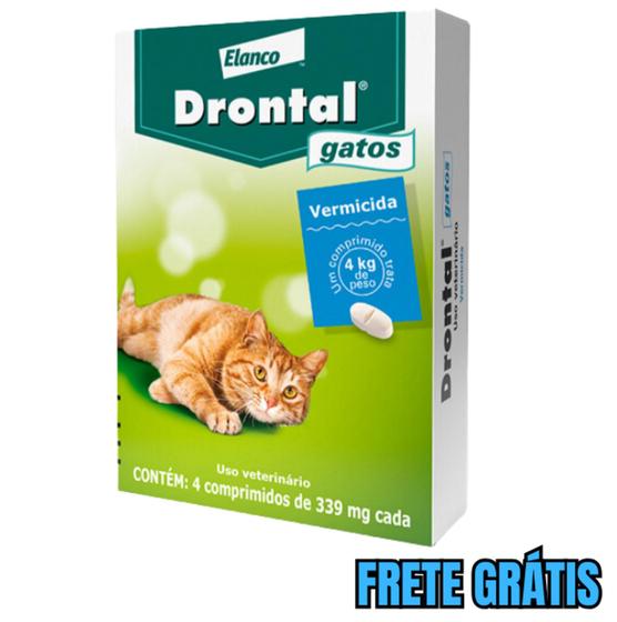 Imagem de Vermífugo Drontal para Gatos com 4 comprimidos