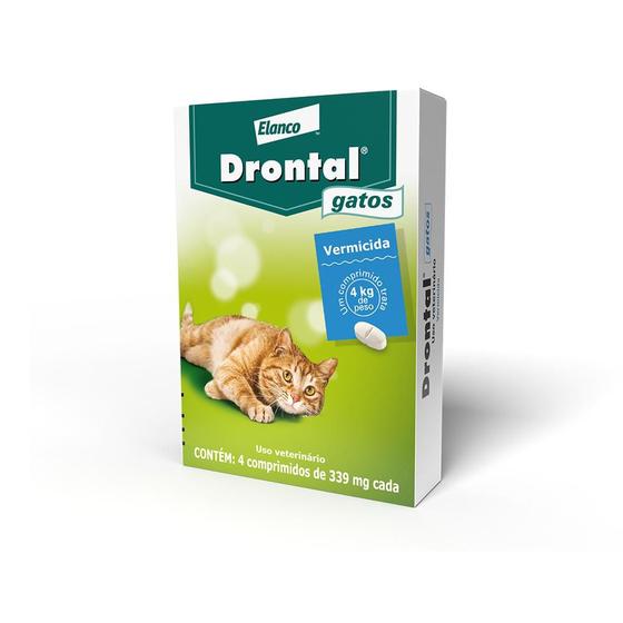 Imagem de Vermifugo Elanco Drontal Gatos 4 Comprimidos