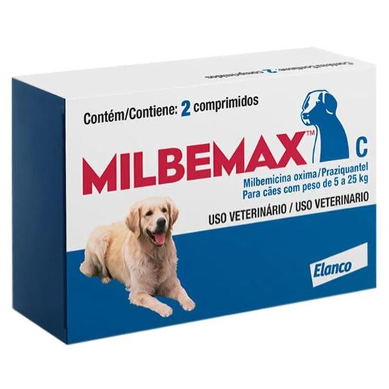 Imagem de Vermifugo Milbemax C Caes De 5Kg A 25Kg Com 2 Comprimidos