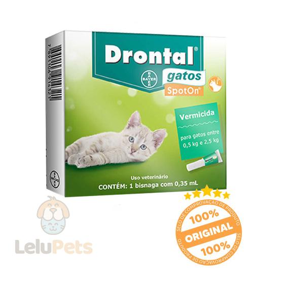 Imagem de Vermífugo para Gatos Drontal Spot On 0,35ml 0,5kg à 2,5kg