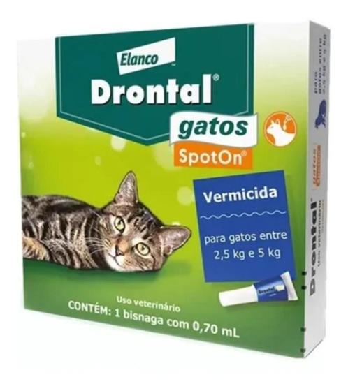 Imagem de Vermífugo Para Gatos Drontal Spot On 2,5kg A 5kg