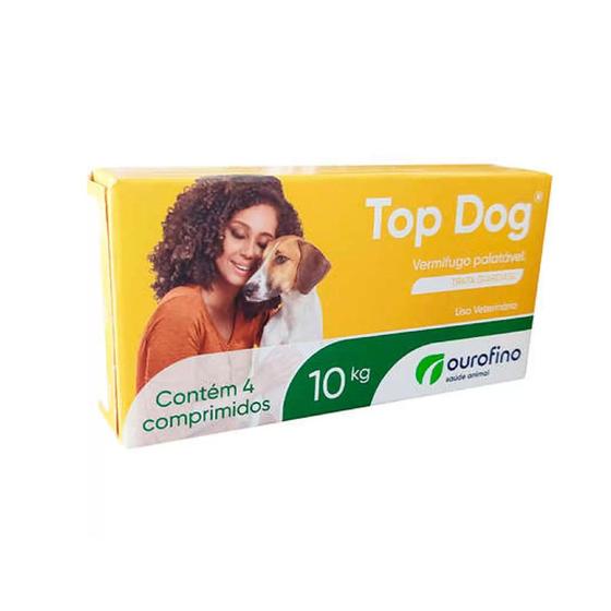 Imagem de Vermifugo Top Dog Para Cães De Até 10 Kg - 4 Comprimidos