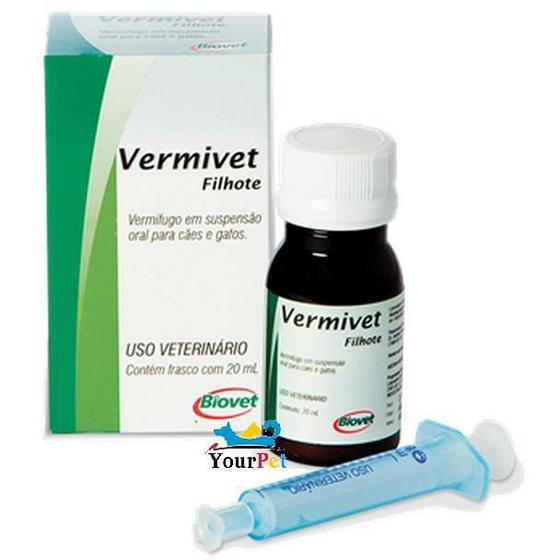 Vermivet Suspenção Para Filhotes 20 ml - BIOVET - Farmácia Pet ...