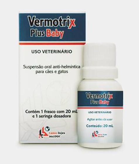 Vermotrix Plus Baby - 1 Frasco de 20ml - Vermífugo Líquido para Cães e ...