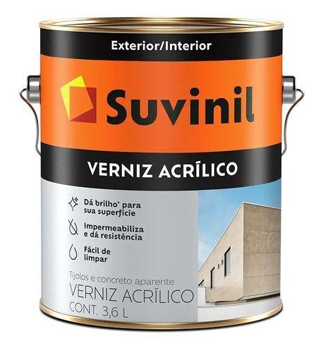 Verniz Acrílico Brilhante Parede Pedra Muro 3,6l Suvinil - Verniz ...