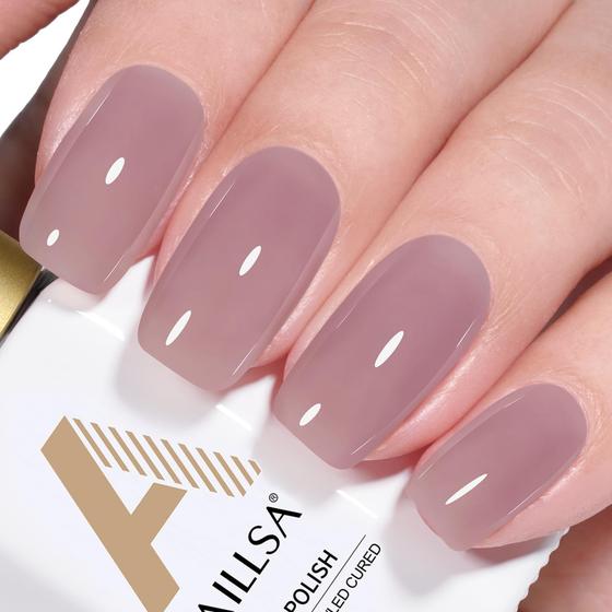 Imagem de Verniz de unhas em gel AILLSA Nude Crystal Violet Jelly 15mL GD62