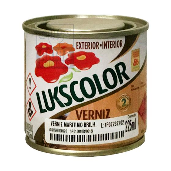 Imagem de Verniz Maritimo Lukscolor 225ml Madeira Incolor Brilhante