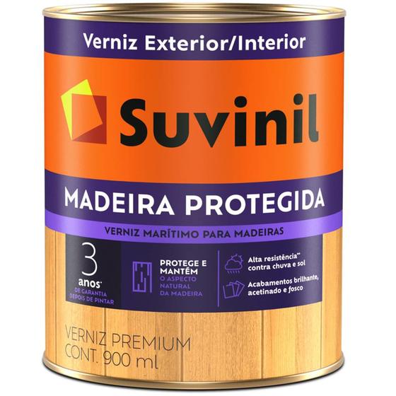 Imagem de Verniz Marítimo Madeira Protegida 900ml Brilhante - 53391714 - SUVINIL