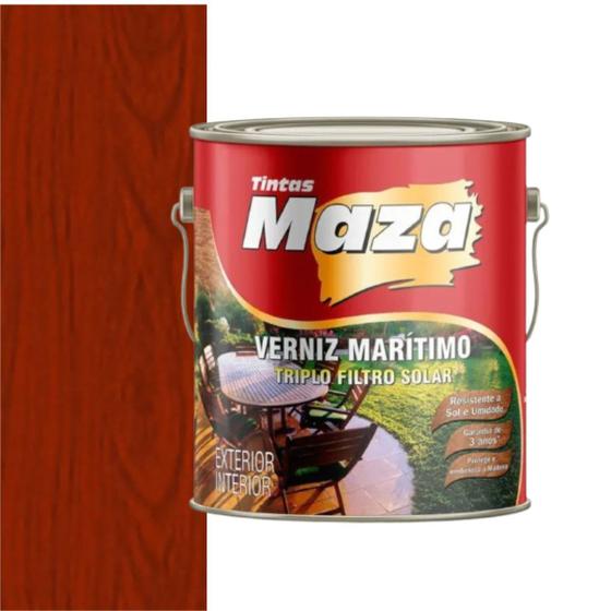 Imagem de Verniz Mogno Brilhante 0,225mL P/ Madeira MAZA