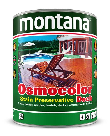 Imagem de Verniz Osmocolor Stain Castanho UV Deck Acetinado 900ml Montana Madeira