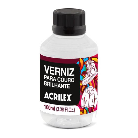 Imagem de Verniz para Couro Acrilex 100ml Semibrilho Unidade