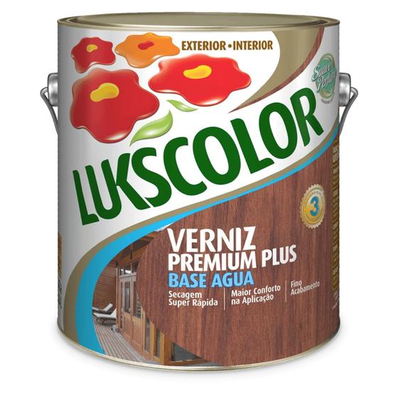 Imagem de Verniz para madeira incolor brilhante base agua interior 3,6l 