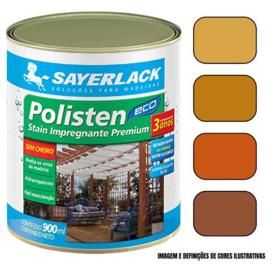Imagem de Verniz Polisten Base Água Acqua Eco Sayerlack 900ml Cores