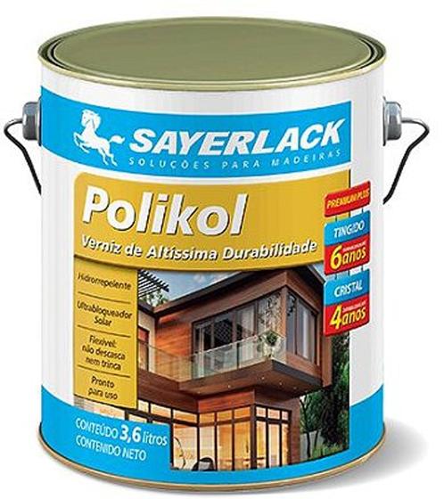 Imagem de Verniz Premium de Altíssima Durabilidade Imbuia Brilhante 3,6L Polikol Sayerlack Madeira