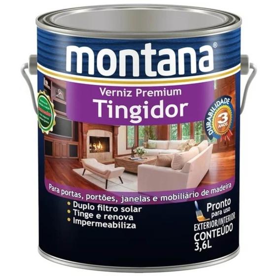 Imagem de Verniz Premium Tingidor 900ml Mogno - 33B280550 - MONTANA