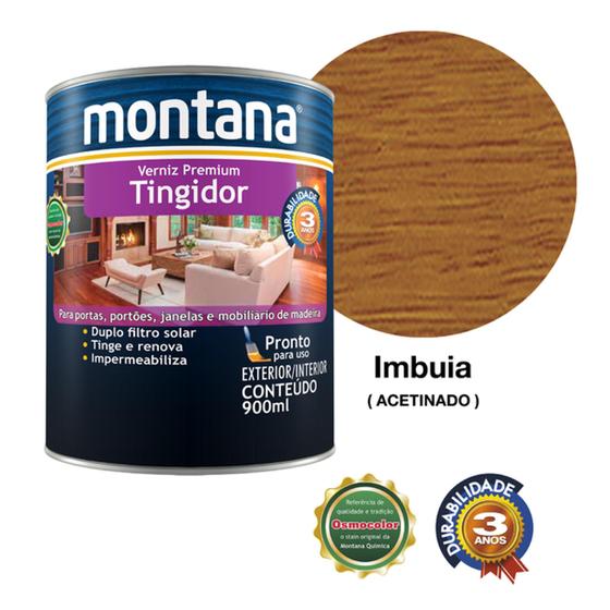 Imagem de Verniz Premium Tingidor Imbuia Acetinado Montana 900ml Madeira