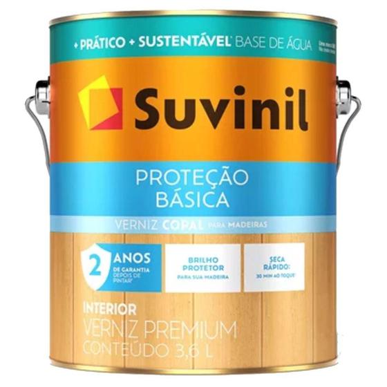 Imagem de Verniz Proteção Básica Brilhante Transparente com 0,9 Litro - 50739861 - SUVINIL