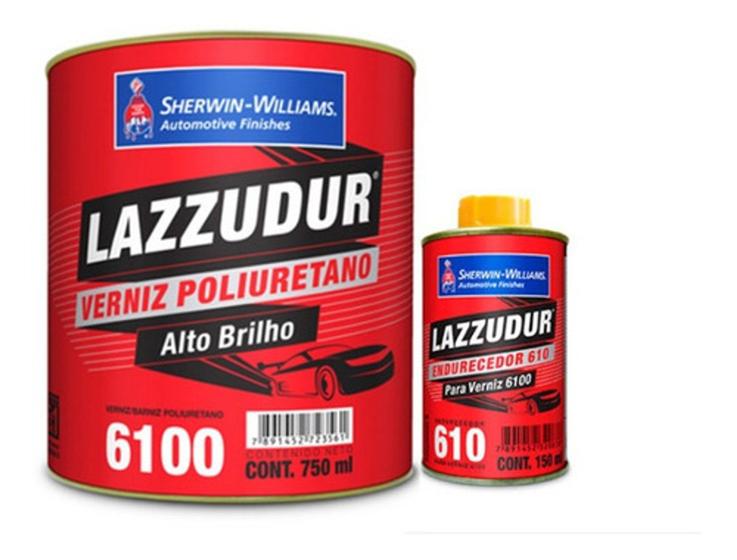 Verniz PU 6100 KIT 750ml - Lazzuril Menor preço em Verniz PU 6100 KIT 750ml - Lazzuril