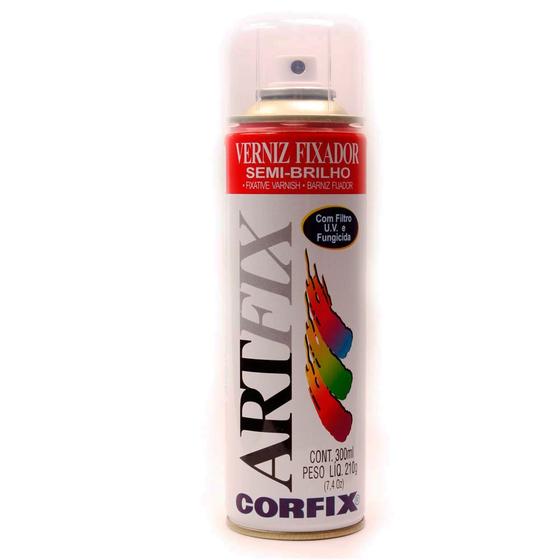 Imagem de Verniz Spray Fixador Artfix Corfix Semi-Brilho 300 ml