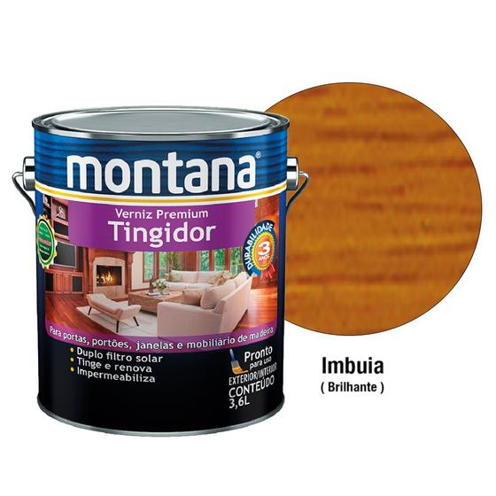 Imagem de Verniz Tingidor Montana Imbuia Brilhante 3,6l