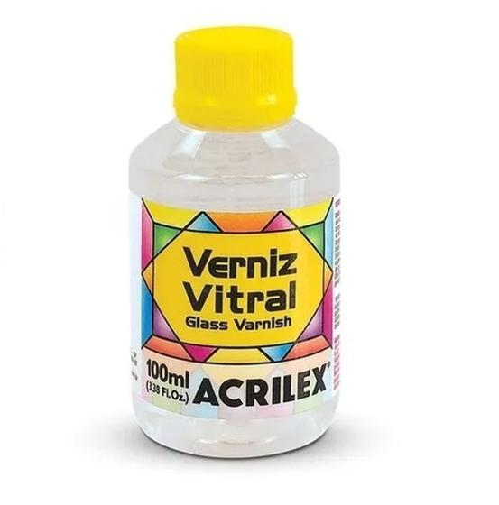 Imagem de Verniz Vitral Incolor Acrilex 100ml - Transparente Brilhante Original