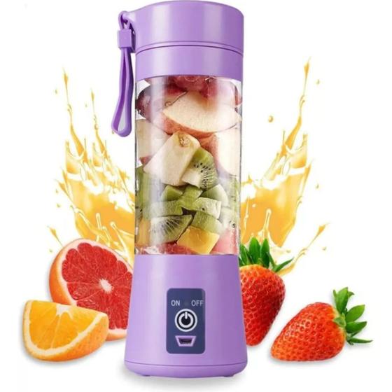 Imagem de Versátil Batedor Portátil Usb Mixer Recarregável Para Frutas E Whey Com Copo Plástico Oficial