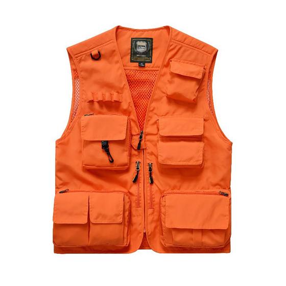 Imagem de Vest Spanye Hunter Outdoor para homens, pesca, fotografia, laranja