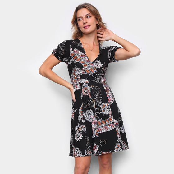 Imagem de Vestido Água Viva Decote V Estampado