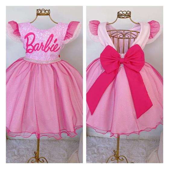 Imagem de Vestido Barbie Infantil Festa Tematica Luxo