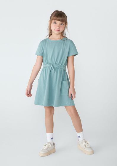 Imagem de Vestido Básico Curto Infantil Com Bolsos Tam 1 A 16