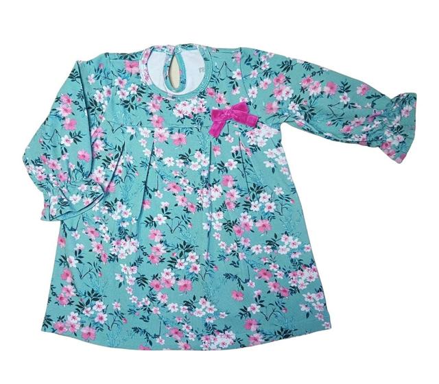 Imagem de Vestido Bebê Estampado Floral Verde Tamanho GG - Ralakids