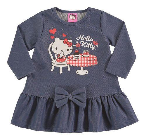 Imagem de Vestido Bebê M. Longa Cotton Jeans Hello Kitty P-m-g Oficial