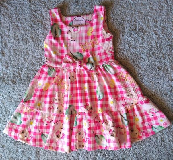 Imagem de Vestido Bebê Regata Xadrez Fazendinha Alekids