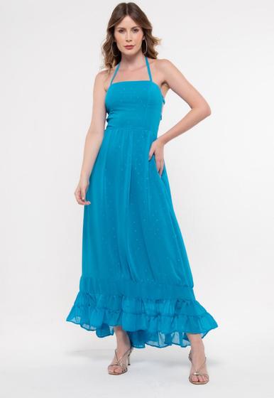 Imagem de Vestido Bisô Longo Camadas Chifon Azul