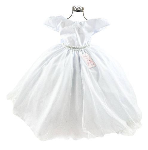 Imagem de vestido branco infantil daminha batizado ano novo D4123