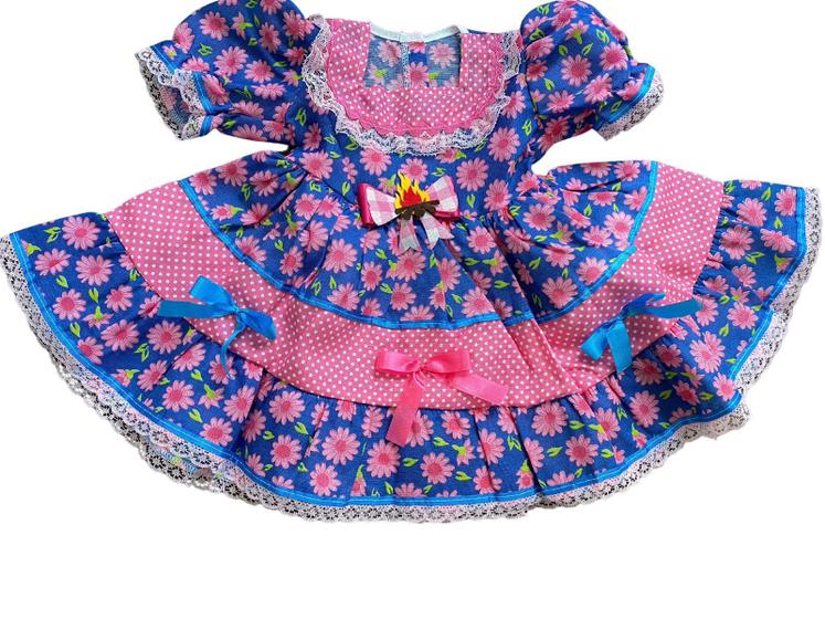 Imagem de Vestido Caipira festa Junina Infantil Papilloo