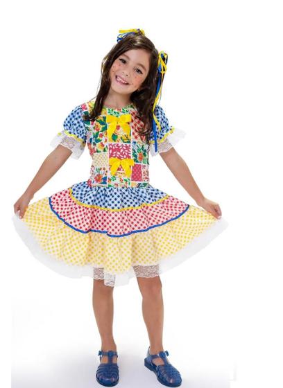 Imagem de Vestido Caipirinha Caipira infantil Lolo Festa Junina