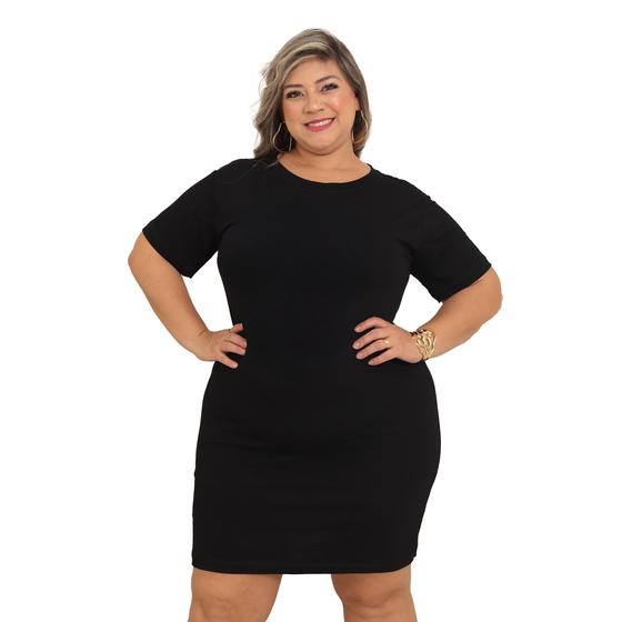 Imagem de Vestido Camisetão Oversized Camisa Longa Blusão Plus Size