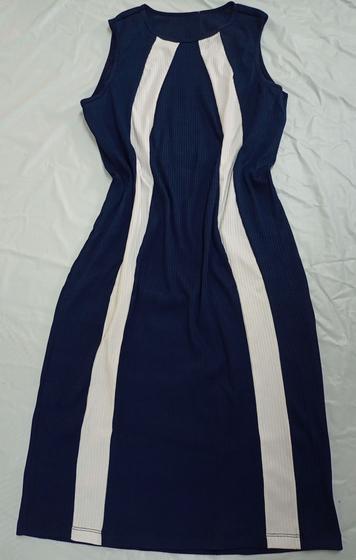 Imagem de vestido canelado com faixa frontal JCS CONFECÇÕES