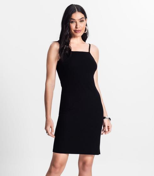 Imagem de Vestido Canelado De Alça Select Preto