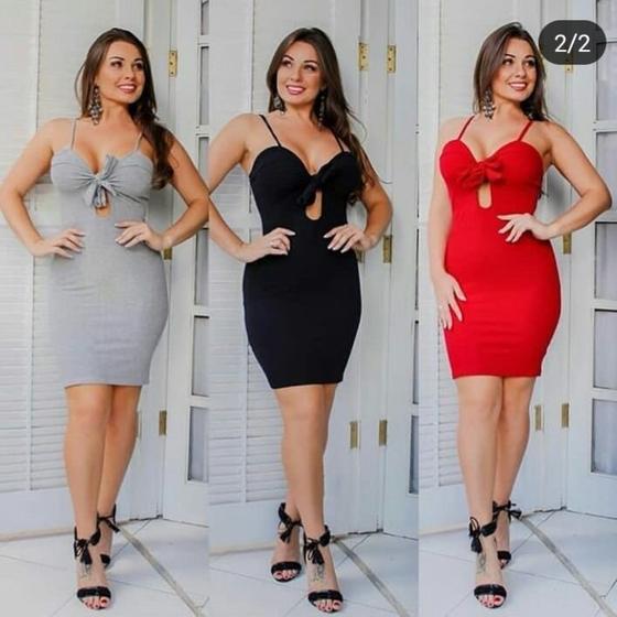 Imagem de Vestido Canelado De Amarrar Blogueira